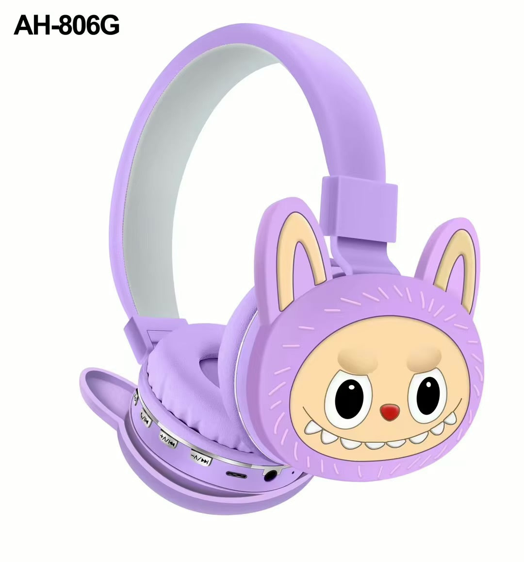 Detski slusalki Labubu purple