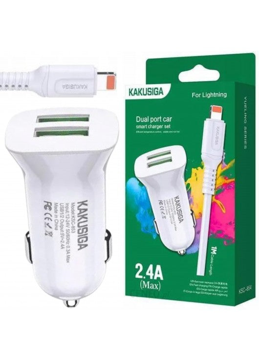 Kakusiga lightning 2.4A polnac za vo kola